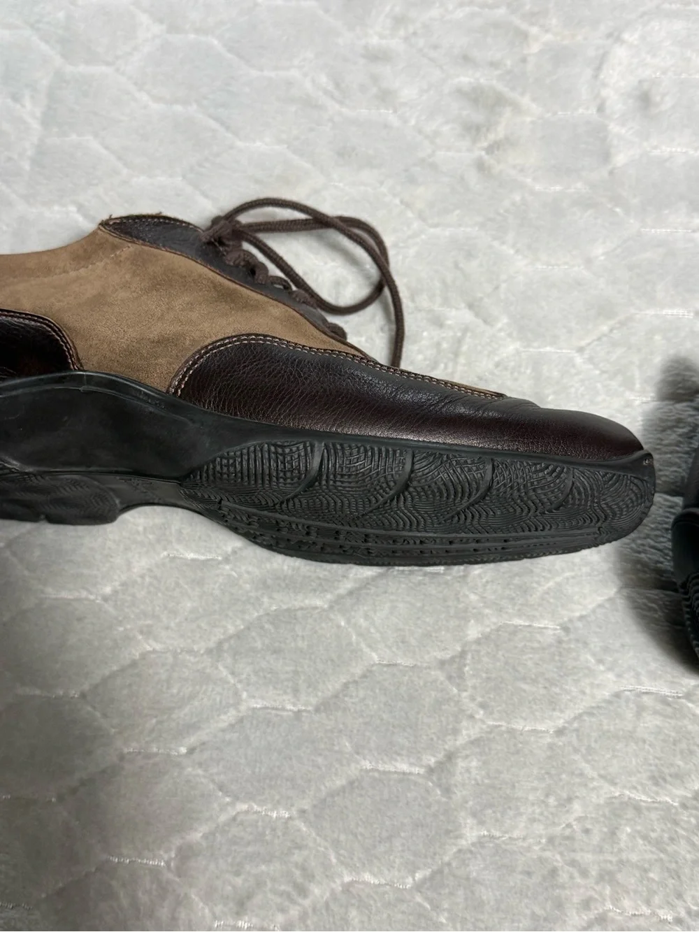 Allen Edmonds Day Tripper Shoes USA 8.5D Brown Taupe Leather Suede Walking